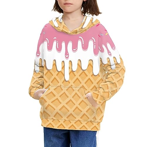 Image of Coloranimal Unisex Girls and Boys Long Sleeve Hoodies Hoody Athletic Pullover Sweatshirts Tops Age 6-16year