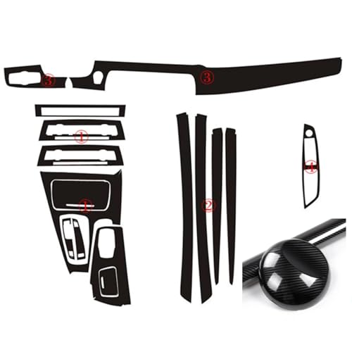 Film carbone console centrale BMW F10 covering anti-rayures intérieur pour habitacle série 5