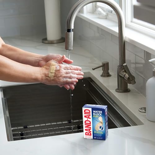 image for Band-Aid Brand Water Block Flex 100% Waterproof Adhesive Bandages for 