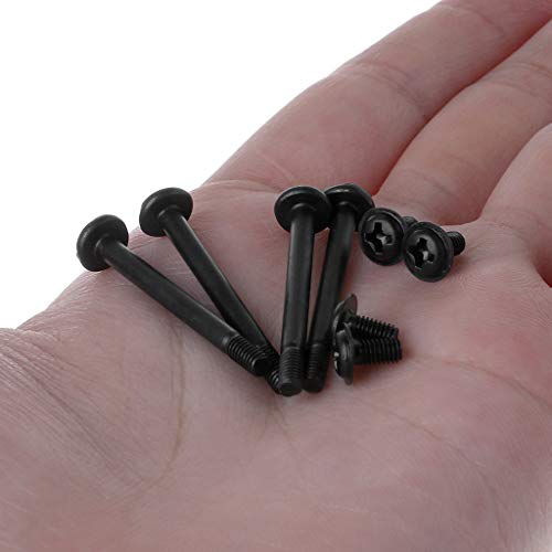 Enyu - 8 tornillos mezclados M3x 6 mm 30 mm de agua radiador accesorios negro