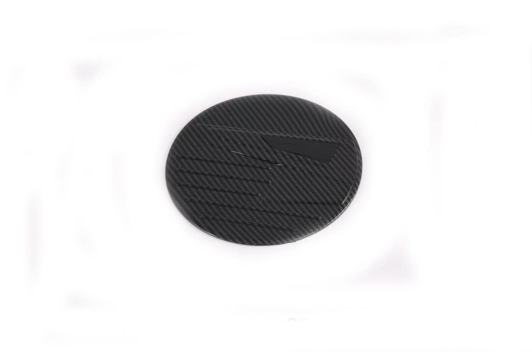 Carbon fiber Car Fuel Gas Tank Cap Cover Gas Door Cover Trim Fit For Mazda 3 Sedan 2019 2020 2021 2022 2023