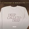 Wonder Project House of David Deep Calls to Deep Sweatshirt, Stone, Medium #2