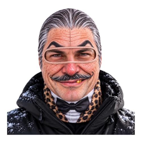 Funny Ski Mask Realistic Full Face Balaclava Old Man Ski Mask - image 5