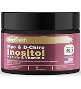 Inositol Supplement - Myo-Inositol &amp; D-Chiro Inositol + Folate and Vitamin D - 40:1 Ratio - 45 Da...