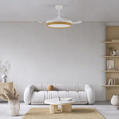 Miniatura 5 de Wonderlamp Ventilador Led Con Aspas Retráctiles Cosmatos 45w Cct Dim 3000-4000 - 5000 K 4400lm Ip20
