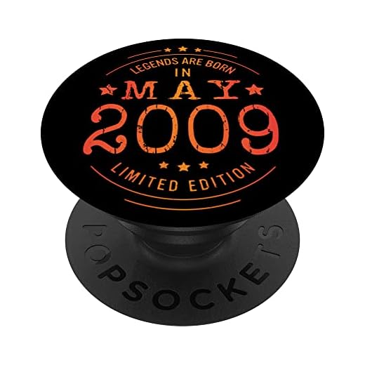 Cumpleaños Mayo 2009 Edición Limitada Regalo Legend May PopSockets PopGrip Intercambiable