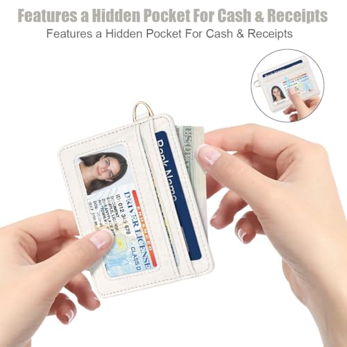 Image of Slim Credit Card Holder Crocodile Wallet Women Thin Wallets | Alligator Print RFID Blocking Minimalist Lightweight Pocket Small Cute Cards Holders ID Window, Beige Croc