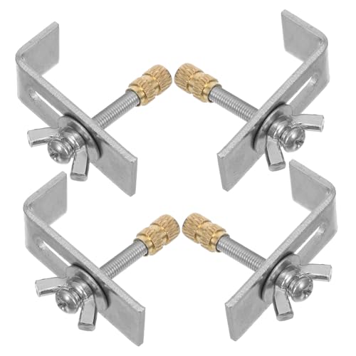 Hemobllo Set De Fixations Pour Évier Sous Plan Clips Robustes Cuivre Et Fer Support Pour Lavabo De Salle De Bain Accessoires De Montage Résistants Corrosion Kit Pratique Installation