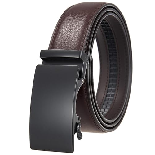Ceinture pour homme en cuir véritable et boucle haut de gamme en métal