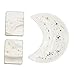 LIOOBO Elegant Ceramic Moon Disk Tray Decorative Crafts Fashion Jewelry Storage Chic