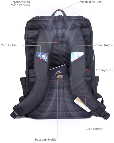 Image of Zingaro 3 Compartments Adaptpro 30L Waterproof 16 Inch Laptop Backpacks For Men Women,Laptop Bags For Men Women,black