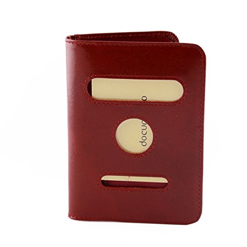 Porte-passeport en cuir véritable rouge un cadeau de maroquinerie