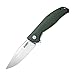 KUBEY 7.8" Folding Pocket Knife Glass-Filled G10 Handle Stainless Steel Liner Lock Flip Assist with Belt Clip, 4.87 OZ. (Green)