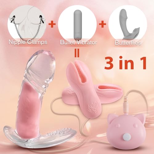 Vibrating Nipple Clamps Wearable Panty Sex Toy for Strong Stimulation - Image 2
