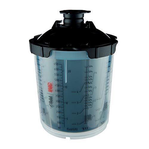 Image of 3M PPS 2.0 Spray Gun System UV Kit with Cup, Lids and Liners, 20730, Standard, 22 Ounces, 125-Micron Filter, Shield Sensitive Material from UV Rays, 1 Paint Cup, 50 Disposable Lids and Liners, 32 Seal