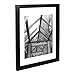 Malden 11x14 Floating Glass Picture Frame, Made to Display 8x10 Floating Picture, 11x14 Glass Size, Black