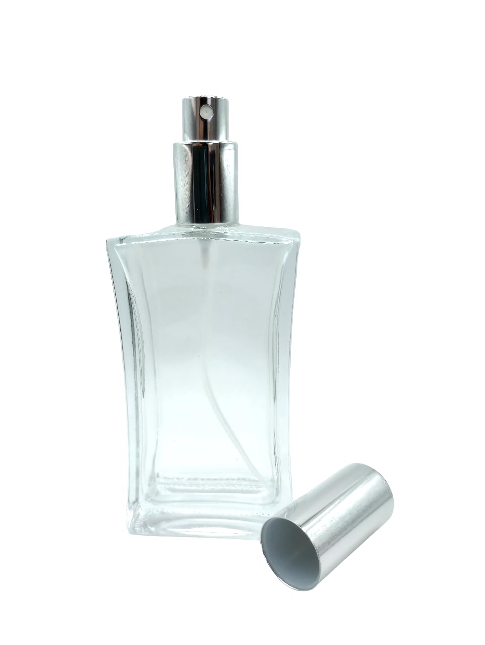 Zénitude Glassworks Empty Glass Perfume Bottle 100ml - Silver