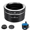 JJC EF EF-S Mount Auto Focus Macro Extension Tube Set for Canon Rebel T8i T7i T6s T6i T5i T7 T6 SL3 SL2 EOS 90D 80D 77D 70D 60D 6D Mark II 5D Mark IV III 7D Mark II & More EF/EF-S Mount Camera & Lens