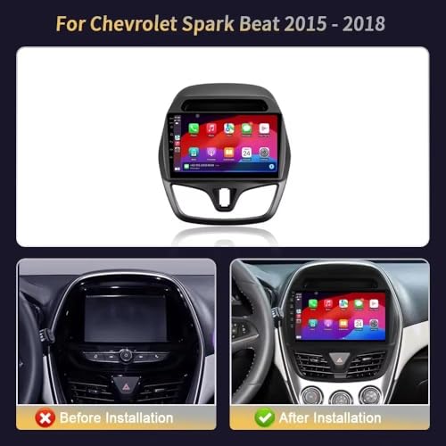 Autoradio Android 13 pour Chevrolet Spark Beat 2015-2018 avec écran 9 pouces C2 4+64G