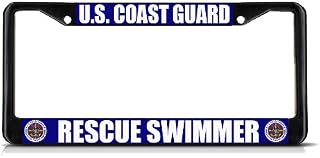 Fastasticdeals U.S. Coast Guard Rescue Swimmer Navy License Plate Frame Tag Holder Cover