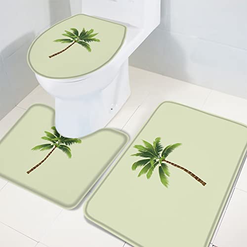 T&H Home Badteppich-Set, 3-teilig, für Badezimmer, Thanksgiving Party Truthahn-Muster, sehr weich, Memory-Schaum, U-förmige Kontur Matte & WC-Deckelbezug 18"x30"+14"x18"+15"x18" Thh5493 – Bild 5