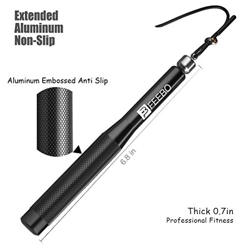 Feebo High Speed Jump Rope With Double Ball Bearing, Adjustable Tangle-Free Jumping Rope With 2 Speed Rope & Aluminum Non-Slip Grip, Weighted Jump Rope For Fitness, Double Unders, Boxing, Mma #TOP2