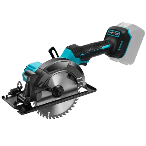 6“ Akku Handkreissäge Kompatibel mit Makita 18V Lithium-Akku, Bürstenlose Mini Kreissäge, 6800RPM Einstellbarer Schnittwinkel, Akku Handkreissäge für Holz Kunststoff Metall (ohne Akku)