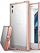 Ringke [FUSION] Compatible with Sony Xperia XZ, XZs Case  Streamlined Fit [Attached Dust Cap] [Impact Resistant/Drop Protection] Ultimate Durable PC Back Flexible TPU Bumper Cover - Rose Gold Crystal
