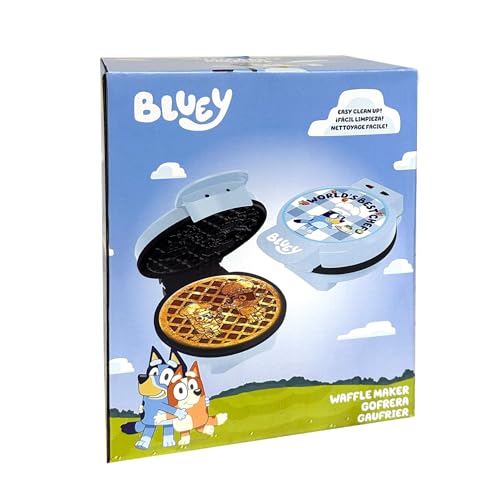 Image of Uncanny Brands Bluey Waffle Maker - Non-Stick Round Waffle Iron - Easy to Use and Clean