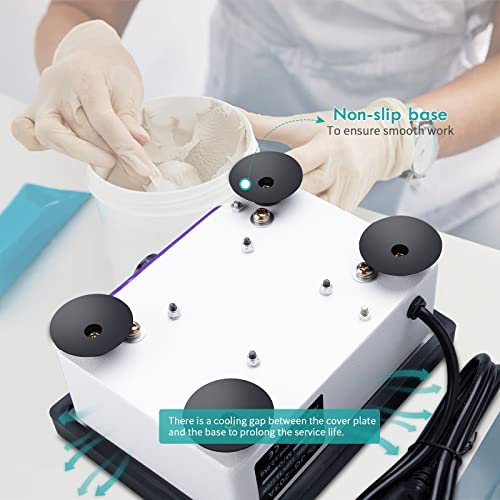Lvchen Dental Small Square Quartet Vibrator - Plaster Oscillator Gypsum Mixing Machine Powerful Lab Vibrator Equipment With High/Low Control Function #TOP3