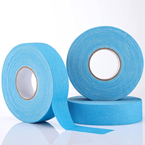 Tobwolf 3Pcs Hockey Tape, 1" X 27 Yard Adhesive Cloth Tape, Hokey Stick Blade Handle Shaft Bat Sports Tape, Non-Slip Grip Wrap For Ice Hockey, Field Hockey, Roller Hockey, Lacrosse - Sky Blue #TOP7