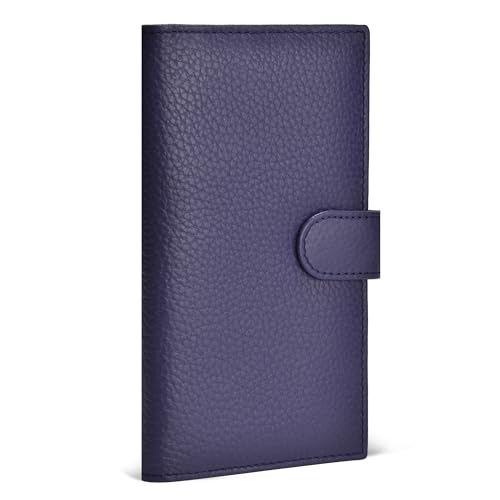 Estalon Checkbook Covers for Men and Women - Leather RFID Blocking Standard Check Holder, Patrician, S