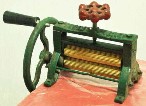 VINTAGE Dry Squid Orange Sugar Cane Mill Juicer Cast Iron Hand Press Brass DHL