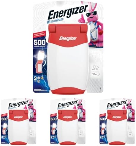 Energizer All-Weather LED Lantern, IPX4 Water Resistant, Bright and Durable Camping Lantern - Compact Emergency Light (Pack of 4)