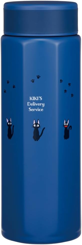 Skater STO5-A Stainless Steel Mug Bottle, 16.9 fl oz (500 ml), Easy to Hold, Octagonal, Kiki's Delivery Service, Studio Ghibli, Thermal, Cold Insulation, Water Bottle