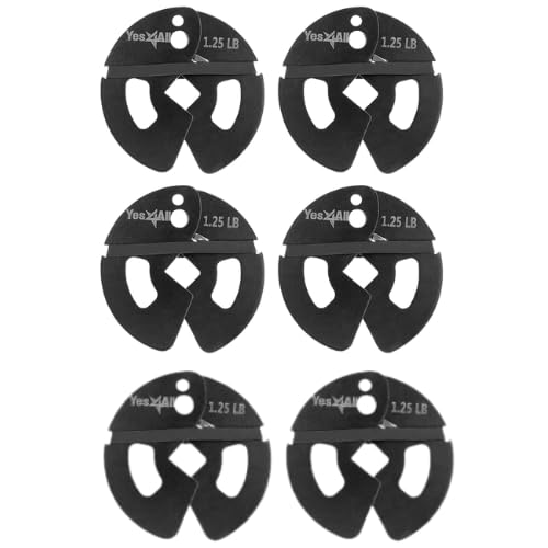 Image of Yes4All Fractional Weight Plates Set, Available In Steel And Rubber, Set of 2 /4 /6 Plates in 1.25LB, 2.5LB, or 5LB Sizes, Micro Change Plates for Dumbbell and Olympic Barbell Weightlifting