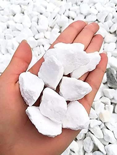 Thassos TRANS-PAL Decorative Stones Natural Marble Extra White PEBBLES Chipping 20 Kilo Bag 16-32mm Landscape Garden Home