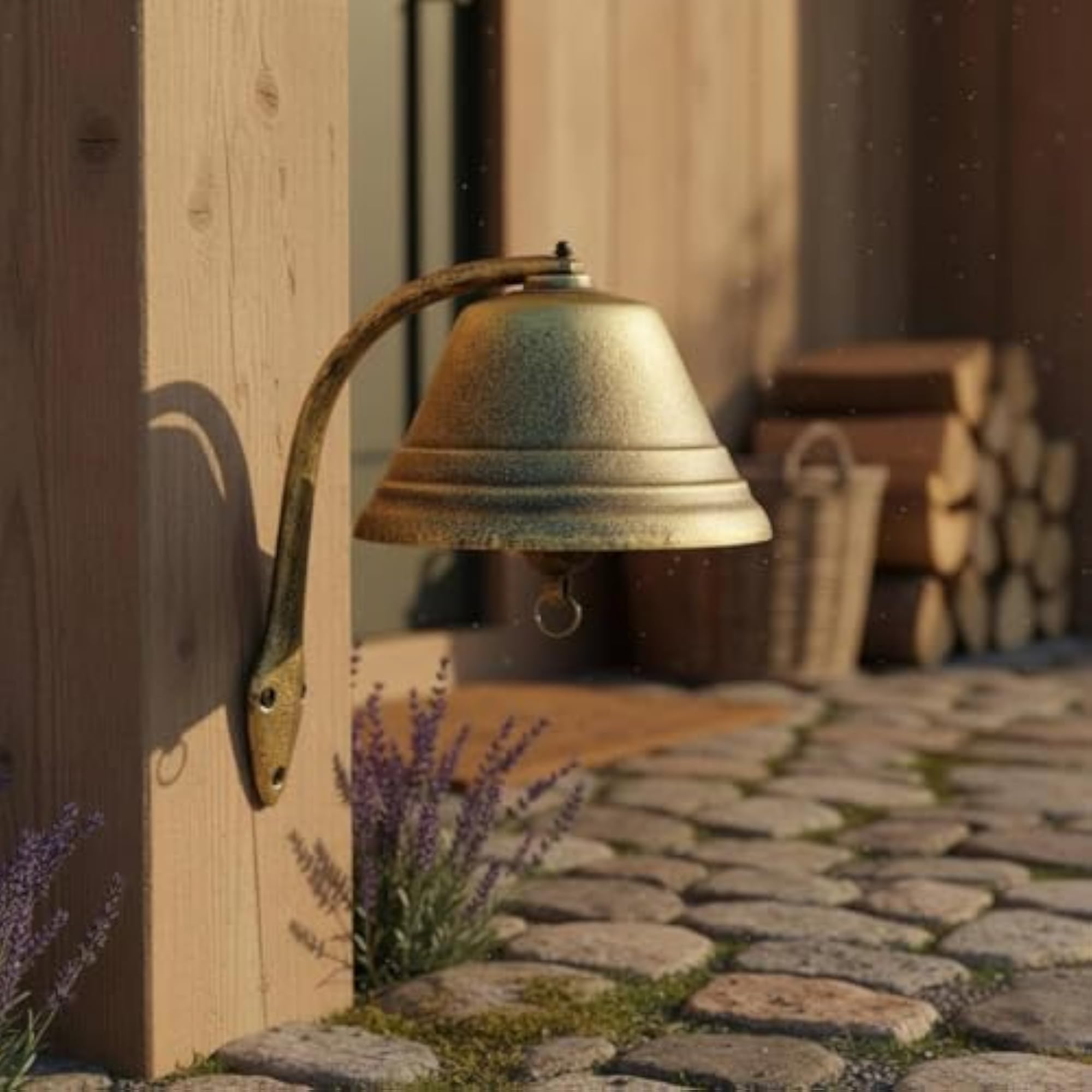 Decorative Cast Iron Chicken Bell, Wall Mounted