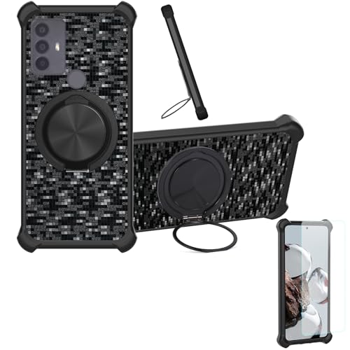 �Ή� Qilive Smartphone 6.52 Q3 2022 6.5 Pouces �P�[�X Phone Case [1�� 9H+�d�x���� �K���X�t�B����][360°��]���X�^���h�A�}�O�l�b�g��]CX-11-HEI