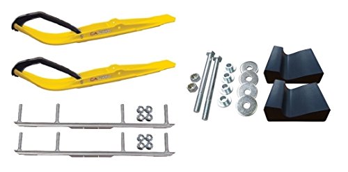 C&A Pro Yellow Razor Snowmobile Skis w/ 4.5