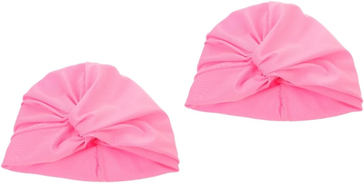 Mipcase Short Hair Pleated Shower Cap Swim Cap for Ladies Bucket Hats UK Swim Cap Fabric Swim Turbans for Women