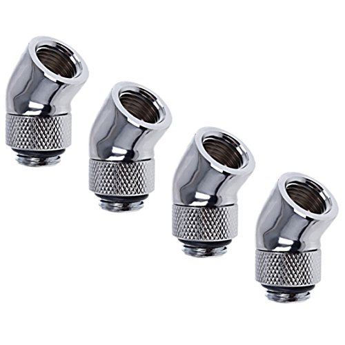 Alphacool Eiszapfen g1 / 4 " Male to Female Extender�A45 °���[�^���[�A�N�����A4 -�p�b�N