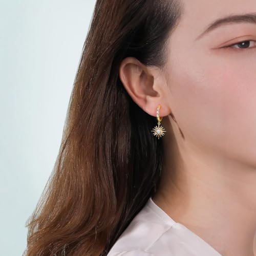 Boucles d'oreilles hypoallergéniques cadeau idéal mariage rétro 18k - 2