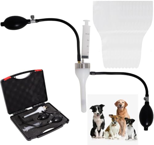 Wadoy Dog Artificial Insemination Kit for 3-10KG Dogs Upgrade Double Pressurization Semen Booster with 10 PCS Collection Bags Dogs Breeding Pet Supplies Kit