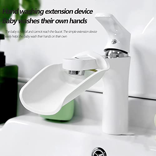 DXIA 3 Stück Wasserhahn Extender, Kinder Kunststoff Wasserhahn Verlängerung, Hahn-Extender Wasser-Hahn-Extender Wasserhahn Anzapfung Extender, für Kinder Baby Hände Waschen Badezimmer, Weiß