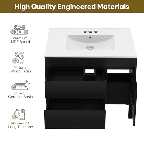 image for YITAHOME 36 Inch Bathroom Vanity with Sink, Bathroom Cabinet Vanity fo