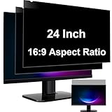 YAKAI 2-PACK Computer Privacy Screen Filter 24 Inch for 16:9 Aspect Ratio Widescreen Monitor, Anti-Spy & Anti-Glare Blue Light Blocking Protector - WxH: 20 15/16' x 11 13/16' (532mm x 299mm)