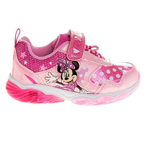 Disney Girls Minnie Mouse Light Up Laceless Running Shoes (Toddler/Little Girl)2