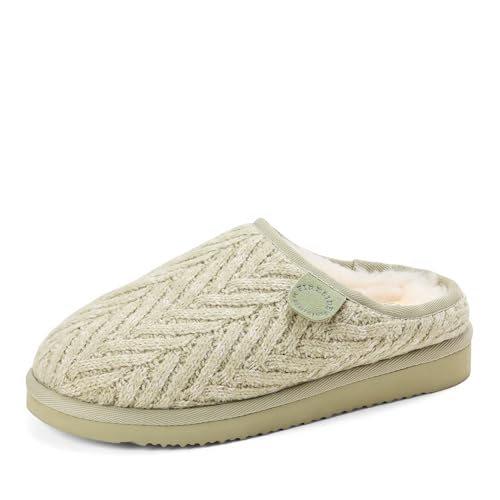 Image of Fireside by Dearfoams Women's Greta Genuine Shearling Clog Slippers, 100% Natural Suede Clogs for Outdoor & Indoor