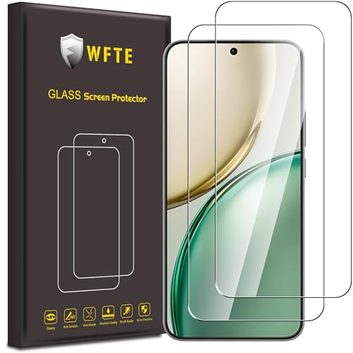 WFTE [Lot de 2 Verre Trempé pour Honor Magic 8 Lite, 0,26mm Film de Protection D'écran avec Haute Transparence à 99%, Anti-trace Protecteur avec Dureté 9H Glass pour Honor Magic8 Lite